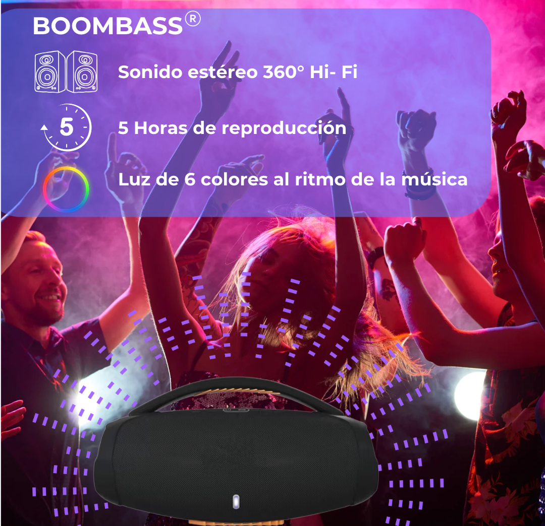 Lleva la Fiesta a Todas Partes con la Bocina Boombass®
